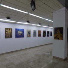 Изложба на слики од авторите Иво Пецов, Марјан Ѕин и Свилен Стефанов во Куманово (фотографија)