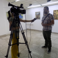 Exhibition of paintings by Ivo Pecov, Marjan Dzin and Svilen Stefanov in Kumanovo (photo)