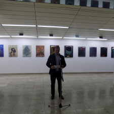 Изложба на слики од авторите Иво Пецов, Марјан Ѕин и Свилен Стефанов во Куманово (фотографија)