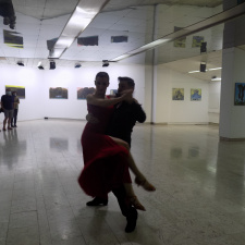 Изложба на слики од авторите Иво Пецов, Марјан Ѕин и Свилен Стефанов во Куманово (фотографија)